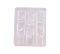 Résine florale ongles décorations d'art moule silicone sculpture bricolage outil d'art photothérapie adhésifs remplissage moules en résine florale