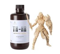 Résine imprimante 3D haute précision TH-HR - Résine 3D résistante type ABS like, faible retrait, idéale pour modèles GK, têtes, méchas, miniatures et prototypes complexes - Argile blanche 1kg