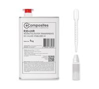 Résine Polyester de Coulée Transparente | 1 kg | + Catalyseur + Pipette de dosage 3 ml pour Moulage, Bricolage, Bijoux, Créations Artisitiques, Inclusion Résine