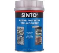 Résine polyester pré-accélérée - SINTO - Boîte 500ml - Bleu - Bi composant
