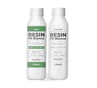 Résine Polyuréthane Blanche pour coulure/Moulage FIL BIANCO, Bi Composants, pour modélisme et Loisirs créatifs, Durcissement Rapide, Finition Parfaite (5 kg)
