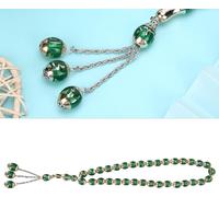 Résine Prière Musulmane Unisexe Perles rondes Rediing Mots Chapelet Adoration fournit Accessoryegreen.