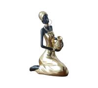 Résine Statue Africaine Femme Noire Figures pour améliorer l'atmosphère artistique Maison