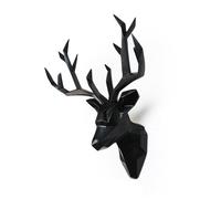 Résine Tête De Cerf Décoration,Tete de cerf decoration murale,tete de cerf,Fausse Taxidermie Tête De Résine Animale Décoration Murale Art,décoration murale en bois de cerf,Statues de tenture Murale(B