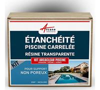 Resine transparente, etancheite piscine carrelee - 25 m², support non poreux Transparent - ARCANE INDUSTRIES