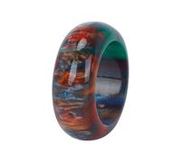 Résine United Coloré Main Doigt Index Des Femmes Doigt La Bague États Et Bague Complète Acrylique Europe Ensemble Bijoux Bagues Pierres Précieuses Bagues Femmes, B6, Acrylique, Aucune pierre précieuse