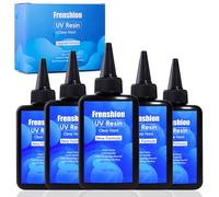 Résine UV 5x100g - Formule Améliorée Cristal Clair Pour Fabrication de Bijoux - Kit de Durcissement Solaire Pour Bricolage et Artisanat