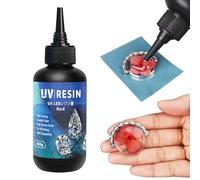 Résine UV,Resine Epoxy Transparente,Résine UV Transparent,Durcissement Le Plus Rapide Sans Jaunissement,pour Moules Bijoux Pendentifs Boucles d'oreilles Bracelets Artisanat Bricolage 100g