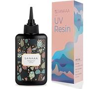 Résine UV Transparente, Résine de Durcissement Solaire UV Transparente pour La Fabrication de Bijoux à Bricoler (100g)