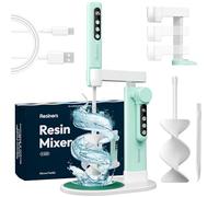 Resiners Mixeur à résine, Mixeur à époxy avec Station électrique, palettes en Silicone et éclairage, Main Libre, Écran LED, Bulles minimales, Facile à Nettoyer, Outil de mélange de résine époxy