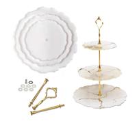 RESINWORLD Moule gteau pais 3 niveaux en rsine poxy pour plateau plusieurs niveaux en rsine gode, moule de moulage en silicone avec r