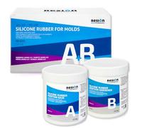 RESION Caoutchouc de Silicone Dublier - Silicone de Moulage - Résistant à la Chaleur - Silicone Liquide - pour résine époxy, résine de coulée, plâtre, béton (1 kg, Shore 15 A, Bleu)
