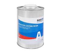 RESION Résine polyester de coulée - 5 kg - Résistante aux UV, transparente, idéale pour le moulage d'objets et pièces décoratives.