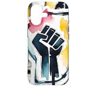 Resist Black Fist Graffiti Style Power Rise March Believe Coque pour iPhone 17