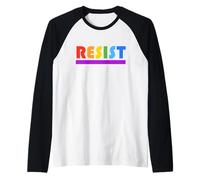 Resist - Défendre la liberté, l'égalité et la dignité pour tous Manche Raglan