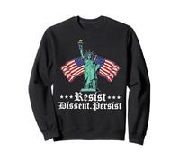 resist disent persist feminist women protestation drapeau américain Sweatshirt