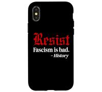 Resist Fascism is Bad No Kings America Protest Anti Fascism Coque pour iPhone X/XS
