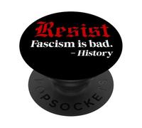 Resist Fascism is Bad No Kings America Protest Anti Fascism PopSockets PopGrip Adhésif