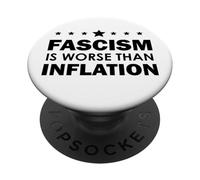 Resist Fascism is Worse Than Inflation No Kings Anti-Fascism PopSockets PopGrip Adhésif