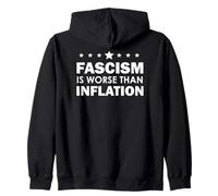 Resist Fascism is Worse Than Inflation No Kings Anti-Fascism Sweat à Capuche