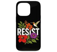 RESIST Floral Political Protest Feminist Resist Coque pour iPhone 13 Pro