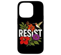 RESIST Floral Political Protest Feminist Resist Coque pour iPhone 14 Pro
