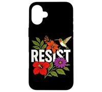 RESIST Floral Political Protest Feminist Resist Coque pour iPhone 16 Plus