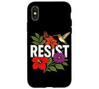 RESIST Floral Political Protest Feminist Resist Coque pour iPhone X/XS