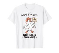 Resist Goose n'est Pas Assez Stupide T-Shirt Graphique avec Valeur, Homme, Blanc, S