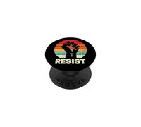 Resist Poing surélevé rétro Coucher de Soleil Equality & Freedom Lovers PopSockets PopGrip Adhésif