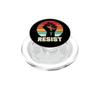 Resist Poing surélevé rétro Coucher de Soleil Equality & Freedom Lovers PopSockets PopGrip pour MagSafe