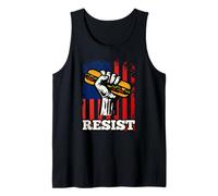 Resist Sandwich Activism USA Flag Protest Fist Humor Débardeur