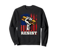 Resist Sandwich Activism USA Flag Protest Fist Humor Sweatshirt
