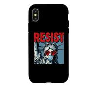 Resist Statue Liberty Bubblegum Protest Equality Coque pour iPhone X/XS