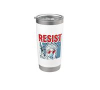 Resist Statue Liberty Bubblegum Protest Equality Gobelet isotherme en acier inoxydable double paroi