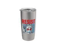 Resist Statue Liberty Bubblegum Protest Equality Gobelet isotherme en acier inoxydable double paroi