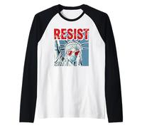 Resist Statue Liberty Bubblegum Protest Equality Manche Raglan