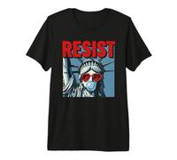 Resist Statue Liberty Bubblegum Protest Equality T-Shirt Haut de Gamme