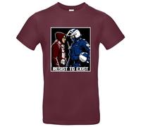 Resist to Exist T-shirt pour homme Casuals Ultras Hooligans, bordeaux, XL