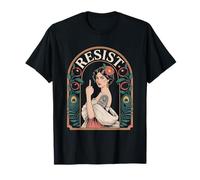 Resist Tshirt Nouveau Mucha Anti-Trump Femmes Féministes T-Shirt