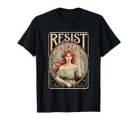 Resist Tshirt Nouveau Mucha Anti-Trump Femmes Féministes T-Shirt