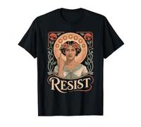 Resist Tshirt Nouveau Mucha Anti-Trump Femmes Féministes T-Shirt