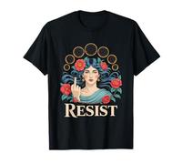 Resist Tshirt Nouveau Mucha Anti-Trump Femmes Féministes T-Shirt