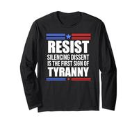 Resist Tyranny No King Pro Democracy Dies Silence I Dissent Manche Longue