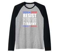 Resist Tyranny No King Pro Democracy Dies Silence I Dissent Manche Raglan