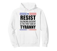 Resist Tyranny Pro Democracy Dies in Silence Dissent No King Sweat à Capuche