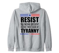 Resist Tyranny Pro Democracy Dies in Silence Dissent No King Sweat à Capuche