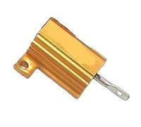 Résistance à enveloppe en aluminium plaquée or Résistance à coque en aluminium doré, 40R 43R 45R 47R 48R 50R 51R 56R 60R 250R 120R 750R 25K 62 ohms(10W-100R)