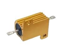 Résistance à enveloppe en aluminium plaquée or Résistance à coque en aluminium doré RX24-25W, 3,9 4, 5,1, 6, 8, 7,2, 10 12 15 18 20 22 25 33 39 47 51 68 120 150 180 200K(25W 7.5R)