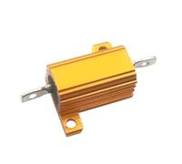 Résistance à enveloppe en aluminium plaquée or Résistance de boîtier métallique en aluminium 10W 25W, 1 pièce, 0.01~30K 2 3 5 6 8 10 20 100 150 1K 10K ohm(25W-500R)